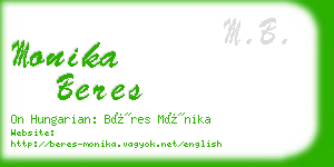 monika beres business card